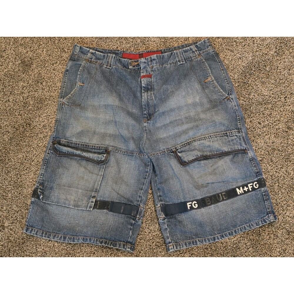 Vintage Men’s MFG Girbaud Shuttle Tape Baggy Jeans Shorts Jorts Y2K 90s Size 42